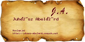 Juhász Abelárd névjegykártya